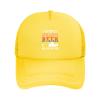 I Just Want to Drink Beer and Jerk My Rod Mesh Hat Adjustable Baseball Cap Cool Trucker Hat for Men Women Yellow view 2