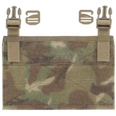 JFFCESTORE Loop Mounting Placard Platform Tactical Vest Expansion Panel with Hook Backing, G/Quick Release Buckle Attaches to any MOLLE and Loop Surface (CAMO)