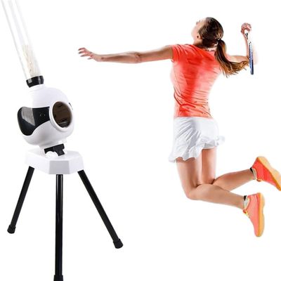 RESKIU Automatic Badminton Serve Machine, Portable Badminton Pitching Machine for Teenagers, Highest Serving Height Can Reach 7.5m, Adult Kid Pitching Practice Trainer Device,A