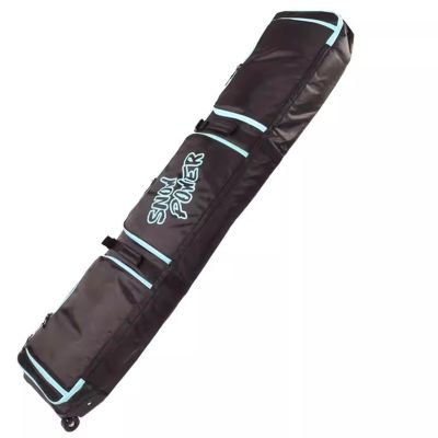 GdniA Rolling Ski Bag with Wheels for Air Travel, Padded Snowboard Bag Portable High Capacity 600D Waterproof Oxford Ski Travel Bag for Men Or Women,126cm