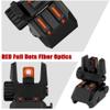 TRSAIM Fiber Optic Sights, Flip Up Front and Rear Sights with Green Red Fiber Optics Dots,Tool-Free Adjustable Nylon Sights Rapid Transition (Green Dot) view 2