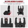 TRSAIM Fiber Optic Sights, Flip Up Front and Rear Sights with Green Red Fiber Optics Dots,Tool-Free Adjustable Nylon Sights Rapid Transition (Green Dot) view 4