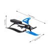 Eapmic Snow Racer Sled,Winter Sport Ski Sled Slider Board with Steering Wheel, Brakes,Durable Steel Frame, Downhill Steerable Sled for Weight Capacity of 220 LBS Kids Teenagers Adult (Blue) view 3