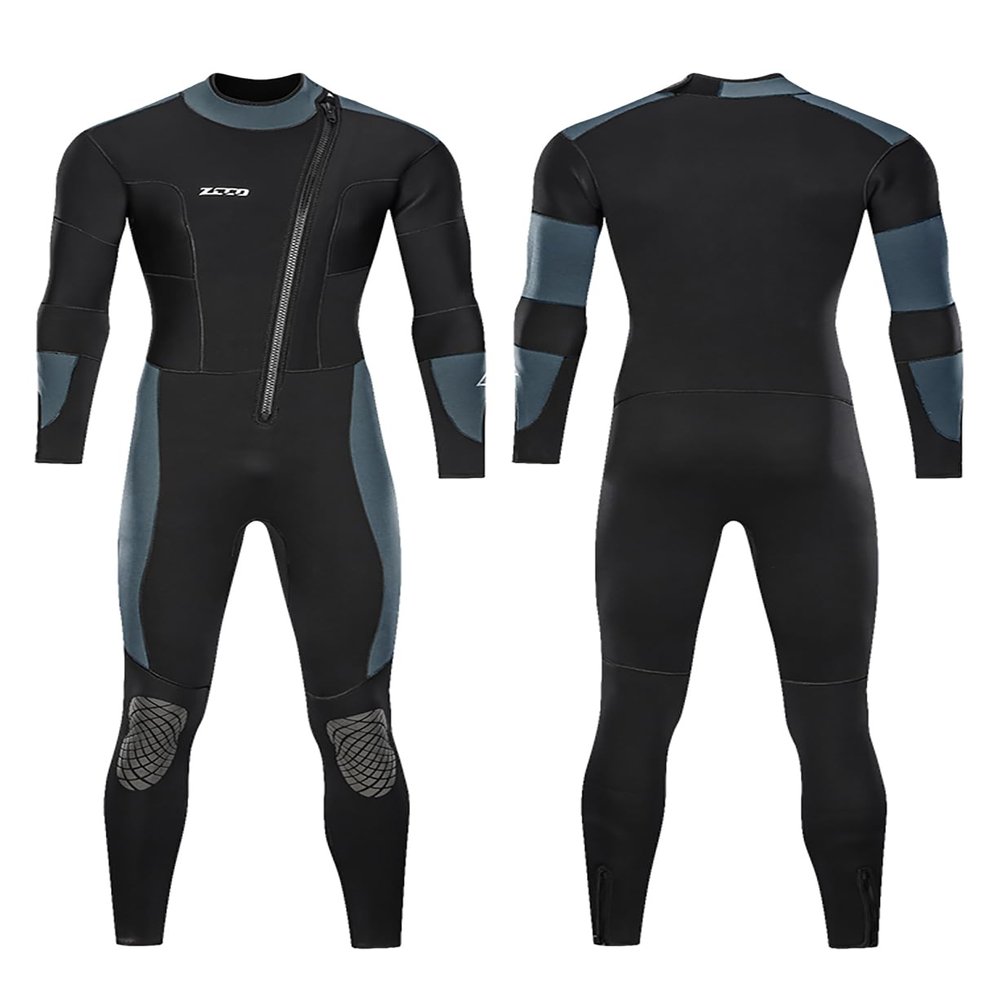 clhjinruoliu 5MM Wetsuit for Men, One-Piece Long-Sleeved Warm Wetsuit, Winter Swimsuit Jellyfish Neoprene Diving Scuba Buceo,L