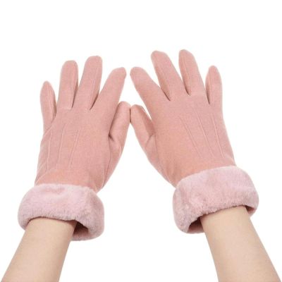 BKEKM Thermal Glove Windproof Cycling Gloves Thicken Fleece Lined Ski Mittens Gloves Touch Screen Ski Gloves Women Winter Gloves