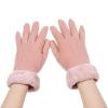 BKEKM Thermal Glove Windproof Cycling Gloves Thicken Fleece Lined Ski Mittens Gloves Touch Screen Ski Gloves Women Winter Gloves view 1