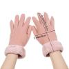 BKEKM Thermal Glove Windproof Cycling Gloves Thicken Fleece Lined Ski Mittens Gloves Touch Screen Ski Gloves Women Winter Gloves view 2