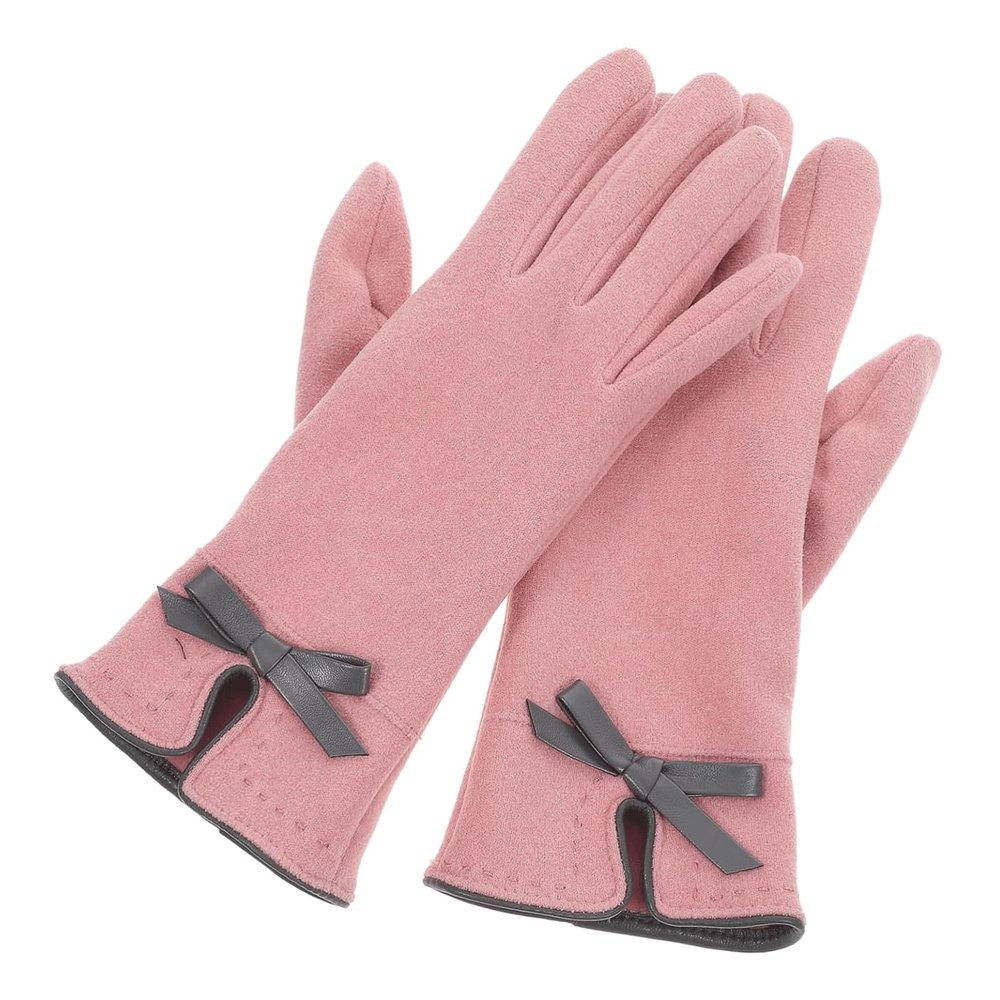 BKEKM Ski Gloves 1 Pair Cycling Gloves Touch Screen Thermal Glove Pu Leather Mittens Gloves for Women Sports Gloves Winter Gloves