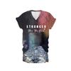 MOGUI Stronger Than The Storm Hoodie Women Stronger Than The Storm Long Sleeve Tee Shirt Fun Positive Letter Print Gift Tee Shirt Funny Tee, X-Large view 1