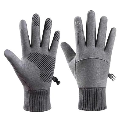 BKEKM Winter Gloves Heated Cycling Gloves Touch Screen Mittens Gloves Waterproof Ski Gloves Large for Men Anti Slip Thermal Glove