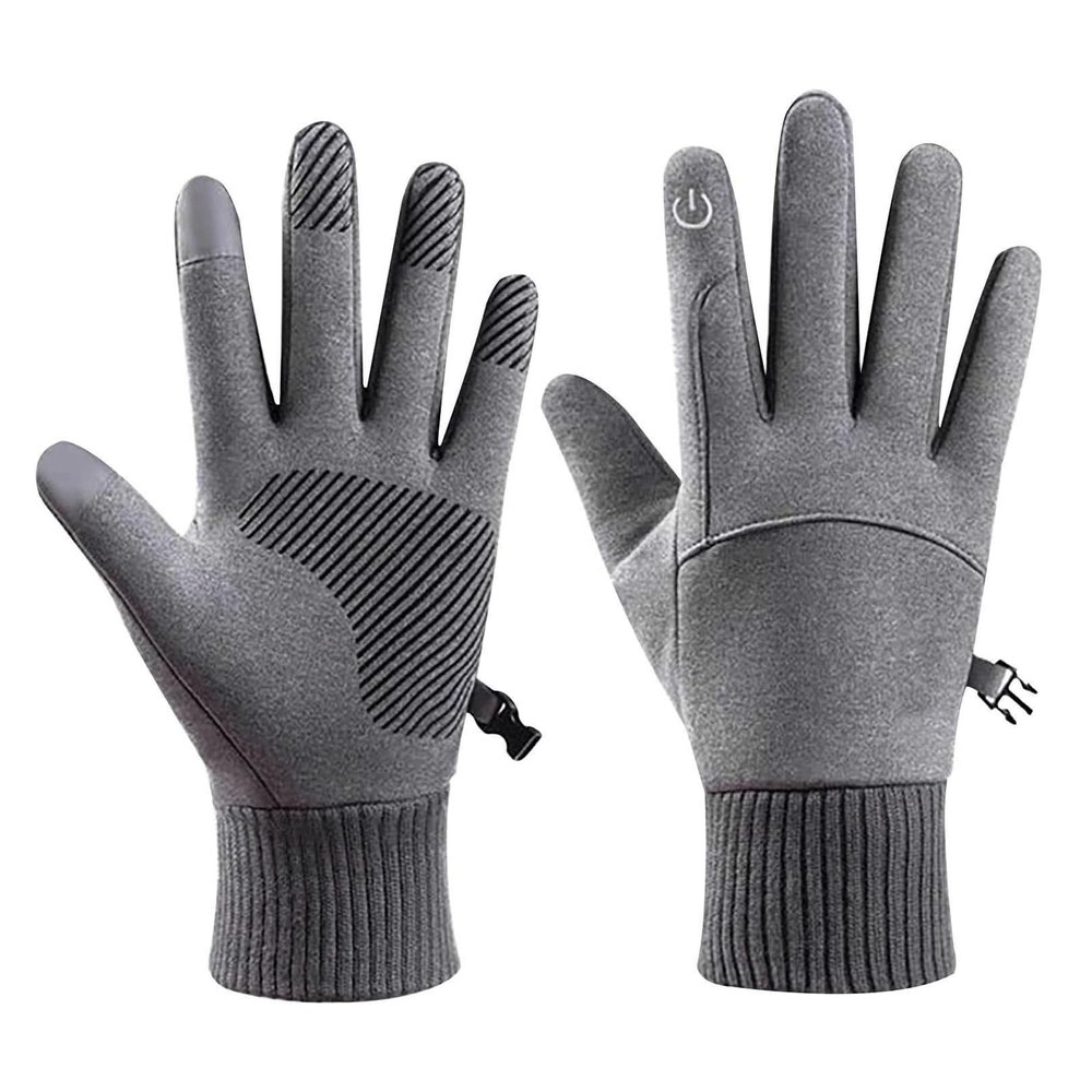 BKEKM Winter Gloves Heated Cycling Gloves Touch Screen Mittens Gloves Waterproof Ski Gloves Large for Men Anti Slip Thermal Glove