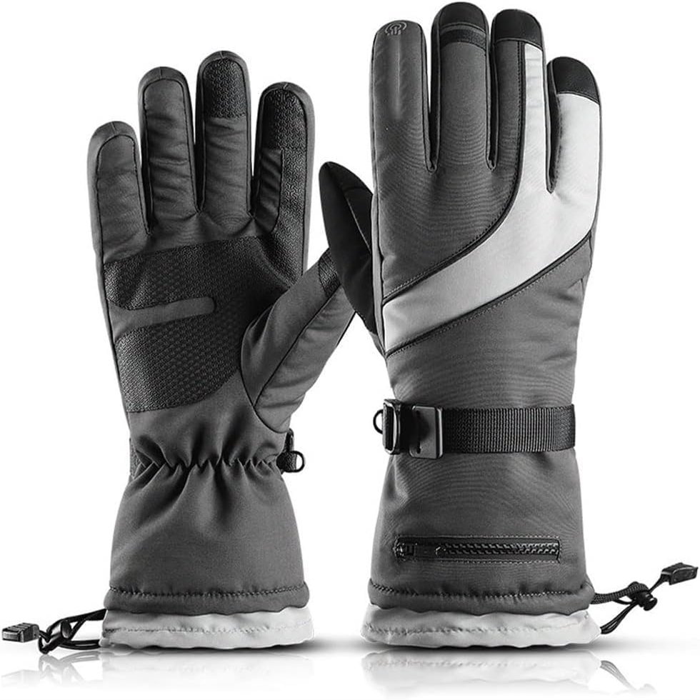BKEKM Ski Gloves 1 Pair Winter Gloves Polyester Cycling Gloves Waterproof Thermal Glove Windproof for Men Women Sports Warm Gloves