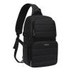 MOSISO Sling Backpack Travel Hiking Daypack for Men Women, Waterproof Crossbody Sling Bag with USB Charging Port & 2 Front Pockets One Shoulder Chest Bag for Outdoor Sports, Black view 1