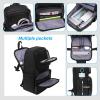 MOSISO Sling Backpack Travel Hiking Daypack for Men Women, Waterproof Crossbody Sling Bag with USB Charging Port & 2 Front Pockets One Shoulder Chest Bag for Outdoor Sports, Black view 4