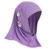 Hijab Scarf Kids Girls Hijab Head Scarfs Flower Hijab for Baby Kids Girls Muslim Hijab 3D Flower Hijab Turkish Arabic Scarf Prayer Dress Head Wrap for 2-6 Years Old Purple 2-6 Years view 1