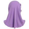 Hijab Scarf Kids Girls Hijab Head Scarfs Flower Hijab for Baby Kids Girls Muslim Hijab 3D Flower Hijab Turkish Arabic Scarf Prayer Dress Head Wrap for 2-6 Years Old Purple 2-6 Years view 2