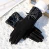 BKEKM Cycling Gloves Touch Screen Mittens Gloves Cute Ski Gloves Five-Finger Thermal Glove Plus Velvet Elastic Winter Gloves view 1