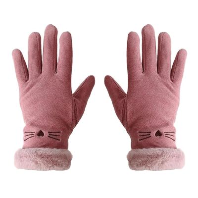 BKEKM Cycling Gloves Cotton Mittens Gloves Plus Velvet Thick Ski Gloves Touch Screen Windproof Thermal Glove for Women Gloves