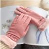 BKEKM Cycling Gloves Cotton Mittens Gloves Plus Velvet Thick Ski Gloves Touch Screen Windproof Thermal Glove for Women Gloves view 2