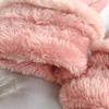 BKEKM Cycling Gloves Cotton Mittens Gloves Plus Velvet Thick Ski Gloves Touch Screen Windproof Thermal Glove for Women Gloves view 4