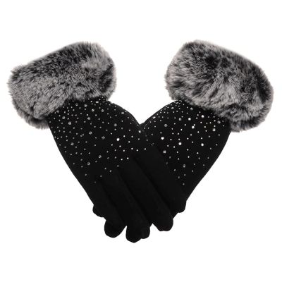 BKEKM Cycling Gloves 1 Pair Winter Gloves Touch Screen Plus Velvet for Women Gloves Thicken Ski Gloves Windproof Thermal Glove