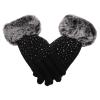 BKEKM Cycling Gloves 1 Pair Winter Gloves Touch Screen Plus Velvet for Women Gloves Thicken Ski Gloves Windproof Thermal Glove view 1