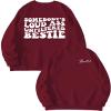 BOYRMSLGY Besties Sweatshirts for Women Somebody's Loud Ass Unfiltered Bestie Shirts Funny Saying Friend Gifts Tops Pullover Wine view 2