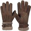 BKEKM Cycling Gloves 1 Pair Mittens Gloves Wool Fleece Snow Winter Gloves Leather for Men Windproof Ski Gloves Thermal Glove view 1