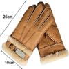 BKEKM Cycling Gloves 1 Pair Mittens Gloves Wool Fleece Snow Winter Gloves Leather for Men Windproof Ski Gloves Thermal Glove view 2