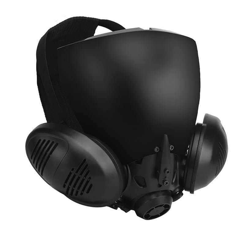 Samview Outdoor Airsoft Paintball Shooting Face Protection Gear Tactical Half Face Halloween Cosplay Mask, Medium, Black
