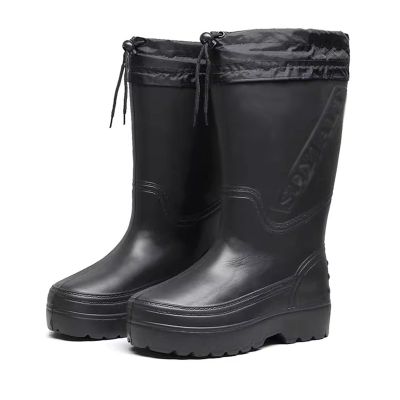 BCOMFY Winter Warmth For Knee-high Hip Waders, 38cm/15in Fishing Hunting Car Wash Rain Boots (Color : Black, Size : 8)