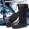 BCOMFY Winter Warmth For Knee-high Hip Waders, 38cm/15in Fishing Hunting Car Wash Rain Boots (Color : Black, Size : 8) view 3