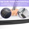 Black Single Point Aerial Lyra Hoop with All Accessories, 2.6ft/2.8ft/3ft/3.1ft/3.3ft Round Hanging Aerial Hoop Fitness Yoga Ring Kit for Men Women Dancers Beginners, Loads 661LBS ( Color : Silver , S view 4
