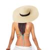 BUDDHI Beach Hats for Women 2024 Wide Brim Sun Straw Hat Foldable Summer Floppy Hat UV Protection Caps Panama Hat Travel Fedora Beach Sun Hats Foldable Travel Straw Hat Beige view 1