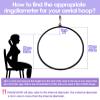 Black Aerial Lyra Hoop for Beginners/Adults/Men/Women, Professional Yoga Ring Fitness Stainless Steel Single Point Aerial Hoop Equipment Kit for Dancing Studio Gym Club, Tube Dia 25mm ( Size : Dia 85c view 4