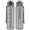 OLDLEY 32 oz Water Bottle, Motivational Water Bottle with Time Marker, Sports Water Bottle With Strap, Leakproof & BPA Free Large Water Bottles for School, Gym, Travel, Outdoor, Tritan,Gray view 1