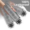 OLDLEY 32 oz Water Bottle, Motivational Water Bottle with Time Marker, Sports Water Bottle With Strap, Leakproof & BPA Free Large Water Bottles for School, Gym, Travel, Outdoor, Tritan,Gray view 4