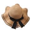 2024 Summer Beach Hats for Women Wide Brim Sun Straw Hats UPF 50+ UV Sun Protection Sun Hat Foldable Roll up Caps Foldable Travel Straw Hats Vacation Soft Lightweight Caps view 1