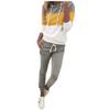 QWENTMTNTY Lounge Sets for Women Plus Size 2 Piece Tops Long Pants Jogging Outfits Jogger Set Workout Sweat Suit Womens Comfy Loungewear Yellow Small view 1