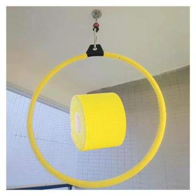 Single Point Lyra Aerial Hoop with with Grip Tape & Rigging Hardware, 40 37 35 33 31 Inch Aerial Hoop Yoga Ring Equipment for Men Women Dancers, 25mm Tube Dia ( Color : Yellow , Size : Diameter 90cm(3