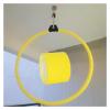 Single Point Lyra Aerial Hoop with with Grip Tape & Rigging Hardware, 40 37 35 33 31 Inch Aerial Hoop Yoga Ring Equipment for Men Women Dancers, 25mm Tube Dia ( Color : Yellow , Size : Diameter 90cm(3 view 1