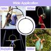 Aerial Lyra Hoop Rigging Set, 2.6ft/2.8ft/3ft/3.1ft/3.3ft Lyra Hoop for Adults Beginners Dancers Men Women, Single Point Yoga Ring Tube Dia 25mm, Loads 660LBS ( Color : Black , Size : Diameter 95cm(37 view 2