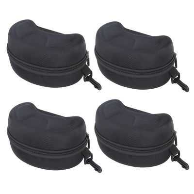 Hanperal 4pack Ski Goggle Case, EVA Hard snowboard goggles box, Sports Glasses Storage Holder for Ski Goggles-Black