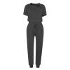 QWENTMTNTY Lounge Sets for Women Plus Size 2 Piece Tops Long Pants Jogging Outfits Jogger Set Workout Sweat Suit Womens Comfy Loungewear Grey Small view 3