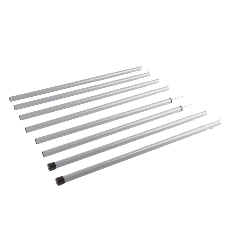 Telescoping Tarp Poles, Portable Iron Canopy Pole Heavy Duty Adjustable Shade Canopy Pole Awning Support Poles for Awnings Canopy Rain Fly Shelter Set