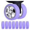 1/4/8/16Pcs Luggage Wheels Protector with Silent Silicone Travel Luggage Caster Shoes Travel Luggage Suitcase Accessories (Style : Purple, Size : 16PCS) view 1