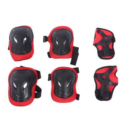 ENDLESS EL1028 Protective Guard Kit for Skating, Cycling and Skateboarding with Knee, Elbow and Wrist Protector | Material: ABS, Nylon | with Adjustable Straps to Fit Perfectly for Adults | Red
