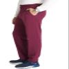 Cherokee Men's Scrub Pants with 5 Pockets, Zip Fly, and Elastic Waistband for All-Day Comfort Plus Size - CK131A, 5XL, Wine view 2
