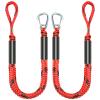 4 Feet Bungee Dock Line Mooring Rope for Docking with Stainless Steel Clip Accessories for Boats PWC, Built in Snubber, Kayak, Watercraft,SeaDoo,Jet Ski, Pontoon, Canoe, Power Boat 2-Pack (Red&Black) view 1