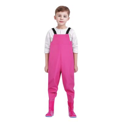 Kids Chest Waders Youth Fishing Waders For Toddler Children Water Proof Hunting Waders With Baby (Pink, 6-7 Years)